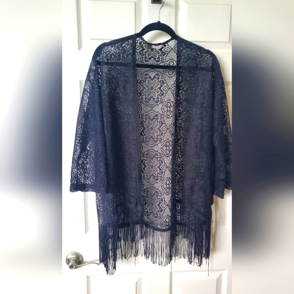 Black Lace Coverup Size L